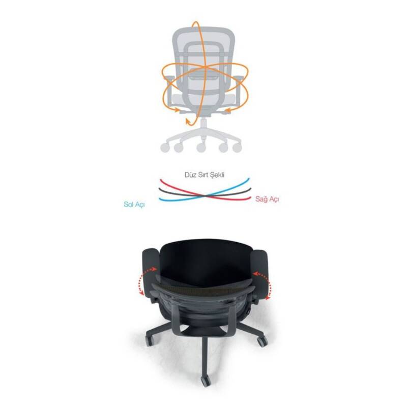 AURA WHİTE ORTOPEDİK YİNETİCİ KOLTUĞU - 6