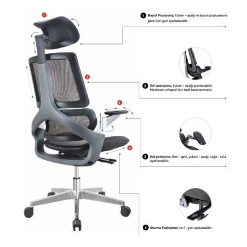 LOT ORTOPEDİK VİP YÖNETİCİ KOLTUĞU - 5