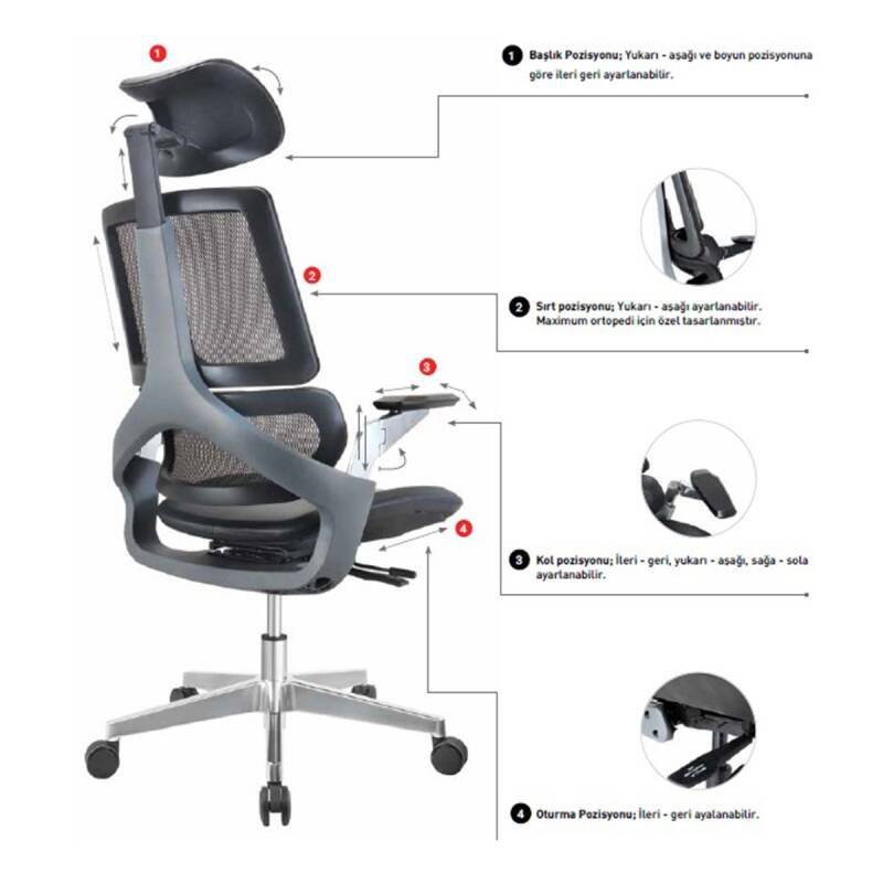 LOT ORTOPEDİK VİP YÖNETİCİ KOLTUĞU - 5