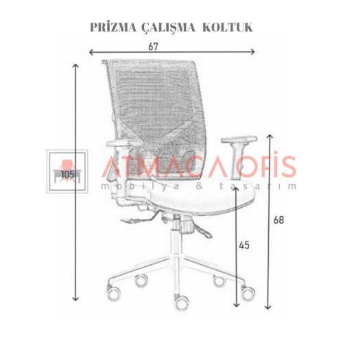 PRİZMA OFİS ÇALIŞMA KOLTUĞU - 4