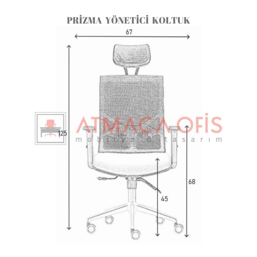 PRİZMA YÖNETİCİ OFİS KOLTUĞU - 4