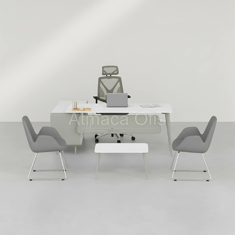 Ritim Luna Yönetici Ofis Takımı – Masa + Koltuk + Sehpa Seti - 1