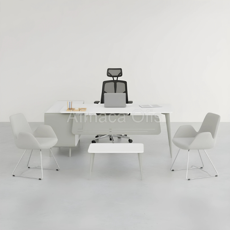 Ritim Luna Yönetici Ofis Takımı – Masa + Koltuk + Sehpa Seti - 2