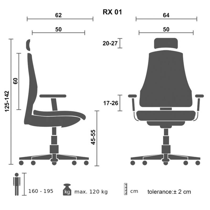 RX01 CAS FULL ORTOPEDİK OFİS KOLTUĞU - 3