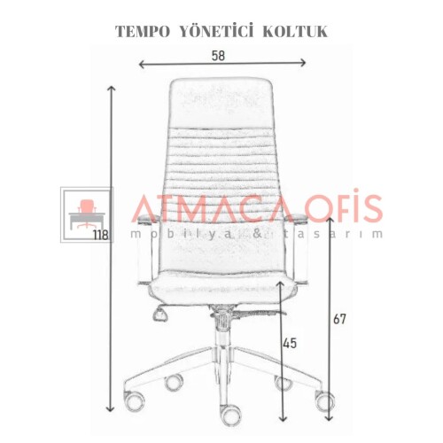TEMPO YÖNETİCİ OFİS KOLTUĞU - 5