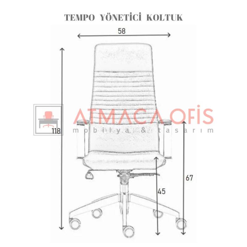TEMPO YÖNETİCİ OFİS KOLTUĞU - 5