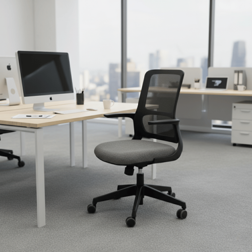 TERRA SİYAH OFİS ÇALIŞMA KOLTUĞU - 6