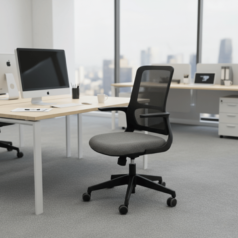 TERRA SİYAH OFİS ÇALIŞMA KOLTUĞU - 6