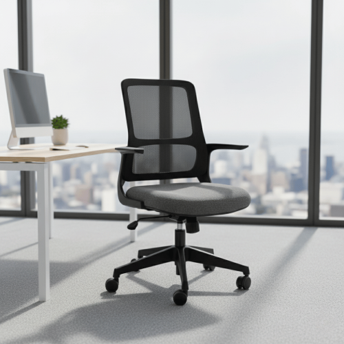 TERRA SİYAH OFİS ÇALIŞMA KOLTUĞU - 7