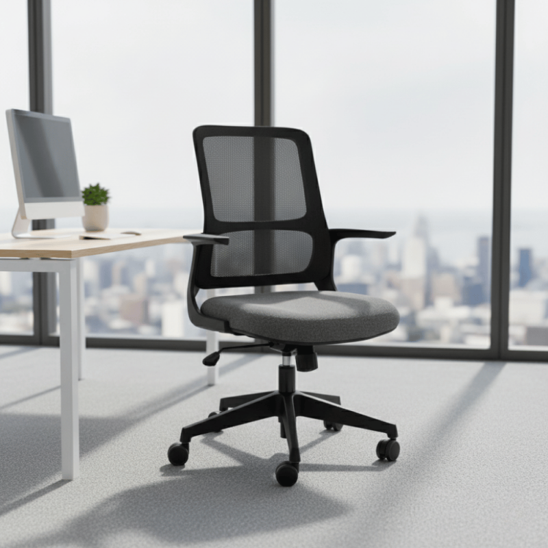 TERRA SİYAH OFİS ÇALIŞMA KOLTUĞU - 7