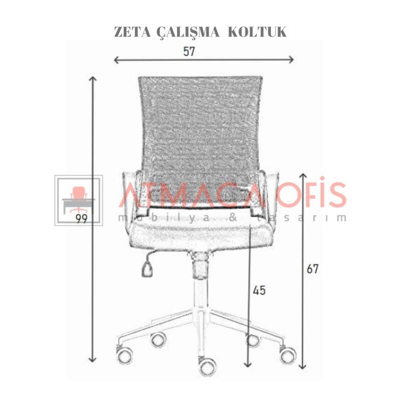 ZETA OFİS ÇALIŞMA KOLTUĞU III - 6